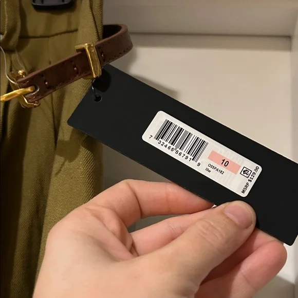 Donna Karan Olive Wide Leg Pants - Picture 3 of 6